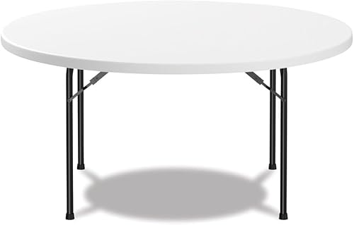 Miniatura 3 de Alera Mesa plegable redonda de plástico, 60 pulgadas de diámetro x 29.25 horas, blanco