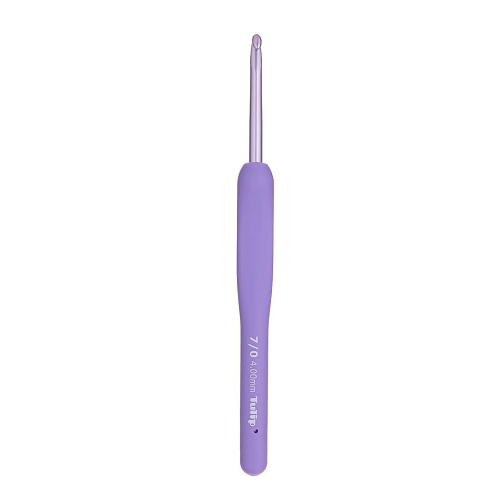 Tulip Etimo Murasaki Uncinetto Ergonomico 4.00mm Alluminio Softgrip Viola 1 Pezzo
