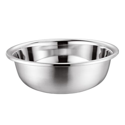 TOBBOMEY Cuenco Inoxidable Grueso Multifuncional para Cocina Lavado de para Hacer Platos al Vapor Ensaladera y Cuenco de Arroz Hogar y Utensilios de Mesa Plateado