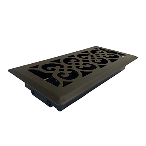 Sierra Grates Precision Flow 4"x12" Steel Floor Register - Victorian Design, Metallic Bronze Finish - Premium Home Vent Covers, Durable & Decorative - Fits 4"x12" Duct Openings, Easy Installation by Sierra Grates - Image 3