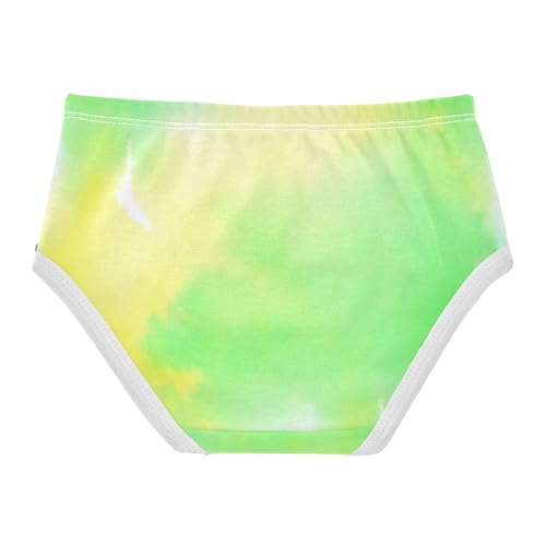 Watercolor Pastel Green Yellow Cute Panties Girl Girls Underwear Toddlers Cotton Bright Briefs Underpants 2t2
