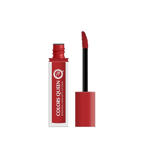 Image of Colors Queen Sensational Liquid Matte Lipstick - 7g | Long Lasting, Fade & Transfer Proof Lipstick | Highly Pigmented, Water & Smudge Proof Liquid Lipstick for Women (07 - Valentine)