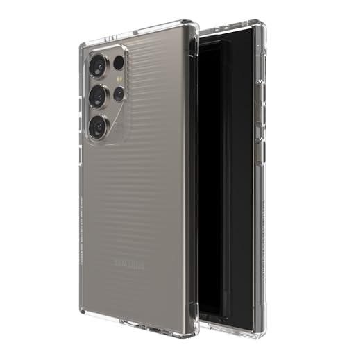 ZAGG Luxe Coque de Protection pour Samsung Galaxy S24 Ultra, Protection Contre Les Chutes de 10 Pieds, légère, résistante aux Chocs, graphène (Transparent)