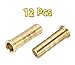 arrccholiy 12 Pack Archery Brass Arrow Weight Bolt Copper Arrow Insert for .244 Carbon Arrow Field Points Shaft, 38 Grain Without Male Thread