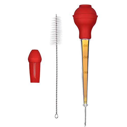 Turchia Baster Large | Pompa per spezie con spazzola per la pulizia - Elementi essenziali per cucinare in casa e arrostire il