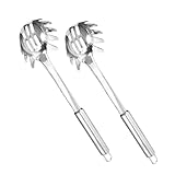 POPETPOP 2 Stück Spaghetti-Löffel Utensil Nudellöffel Abfluss Kochen Schöpfen Nudel-Server Spaghettiheber Pasta -Werkzeuge geschlitzter Servierlöffel Rostfreier Stahl Silver