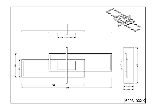 Trio Plafoniera, Bianco Opaco - 6