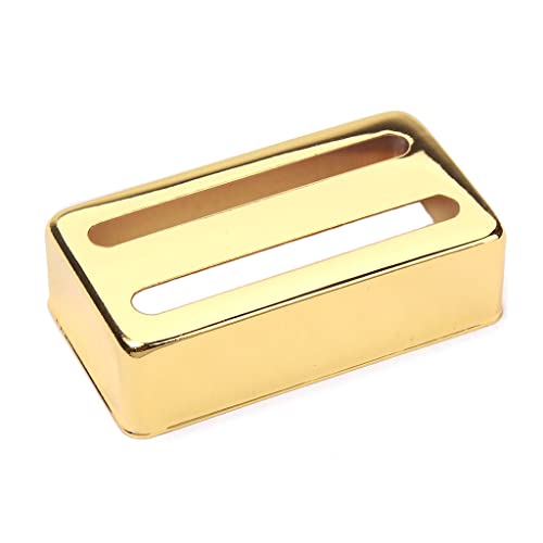 Tuoren 2Pcs Copper Two Slot Style Frame Humbucker Pickup Cover For Strat Electric Guitar Parts (Gold) #TOP3