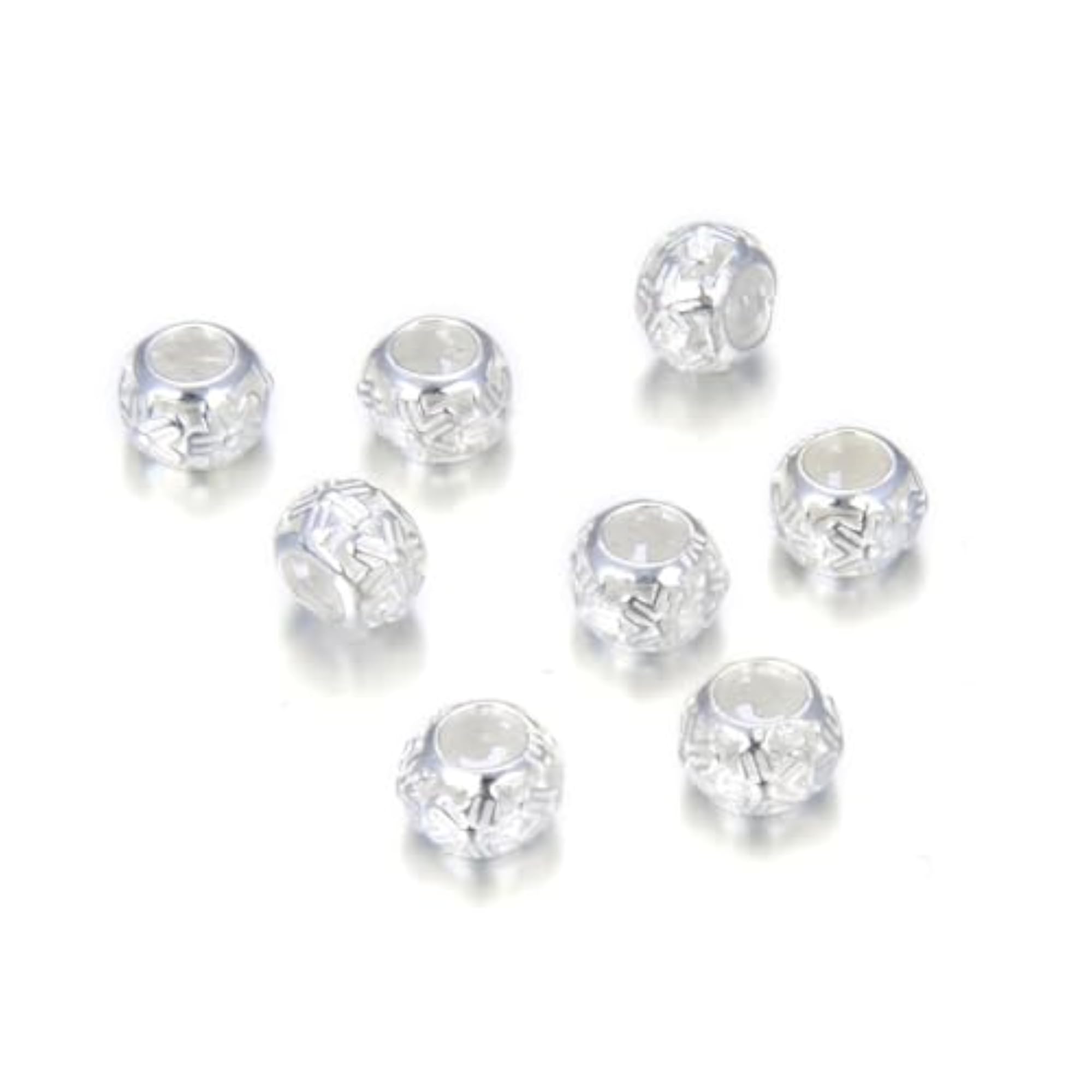 Real 925 Sterling Silver Large Hole Beads for Jewelry Making