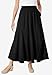 Woman Within Plus Size Wide Elastic Waist Skirt - 4X, Black