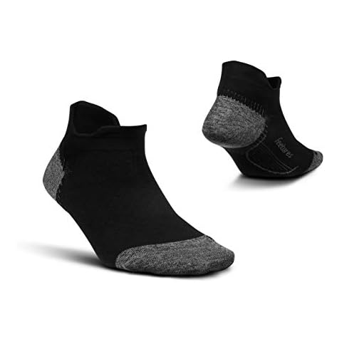 Feetures Plantar Fasciitis Relief Sock - Ultra Light - No Show Tab - Black - Size Large Cover