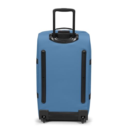 Image of EASTPAK Tranverz M - 78L Medium Soft Sided Checked Luggage, Dual Compartments, TSA Lock, Compression Straps & Smooth Inline Wheels, Aviator Blue
