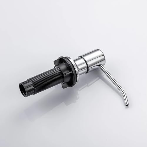 Maizoon Seifenspender aus Edelstahl für Küchenspüle mit langer Düse, langlebig und 500 ml, große Kapazität, geeignet für Badezimmer, helles Silber