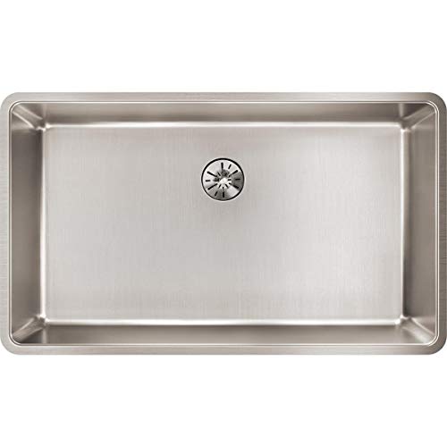 Elkay Lustertone Iconix ETRU30179PD Single Bowl Undermount Stainless Steel Sink with Perfect Drain