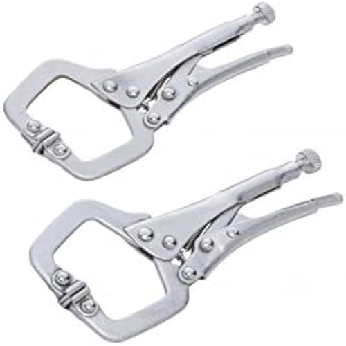 Blue Spot 6526 Mini Locking C Clamp, Silver, Set of 2 Piece
