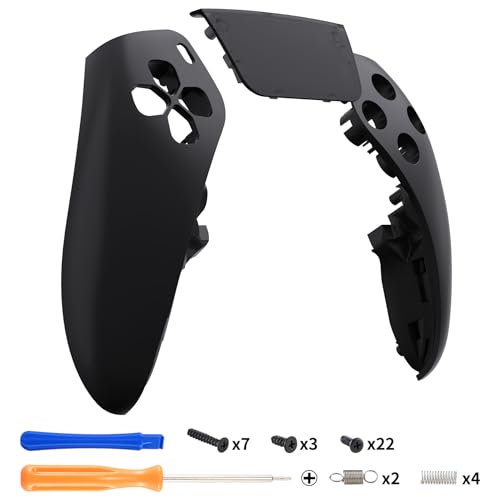 eXtremeRate Left Right Front Housing Shell with Touchpad Compatible ps5 Edge Controller, Black DIY Replacement Faceplate Custom Touch Pad Cover MLREGP006-JY - Image 2