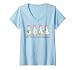 Women's Off to Actively Monitor Teacher Testing Day Goose V-Neck T-Shirt