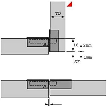 LIKERAINY 90 Degree 3D Adjustable Flap Lid Concealed Hinge 35mm for Furniture Gate Cabinet Door Folding Holder Nickel-Plated Furniture Fittings Cupboard Wardrobe Hinges Pack of 4 - Image 4