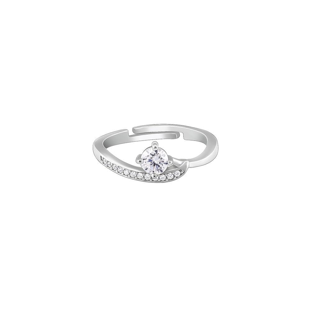 925 Silver Anushka Sharma Zircon Embrace Ring,Adjustable|Rakhi Rakshabandhan Gift For Sister Bhabhi,Gifts For Women&Girls|Certificate Of Authenticity&925 Stamp,6 Month Warranty