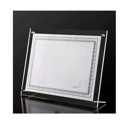 Urier Cadre pour affiche, cadre flottant en acrylique, cadre photo transparent sans cadre, cadre photo mural et de table pour photos, œuvres d'art, affiches, peintures (transparent, 28 x 35,6 cm)