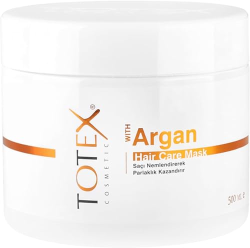 Totex ARGAN Haarpflege Maske Haarkur 500ml | Haarmaske | Haarkur Behandlung | Maske für geschädigtes dünnes trockenes strapaziertes Haar (Argan)