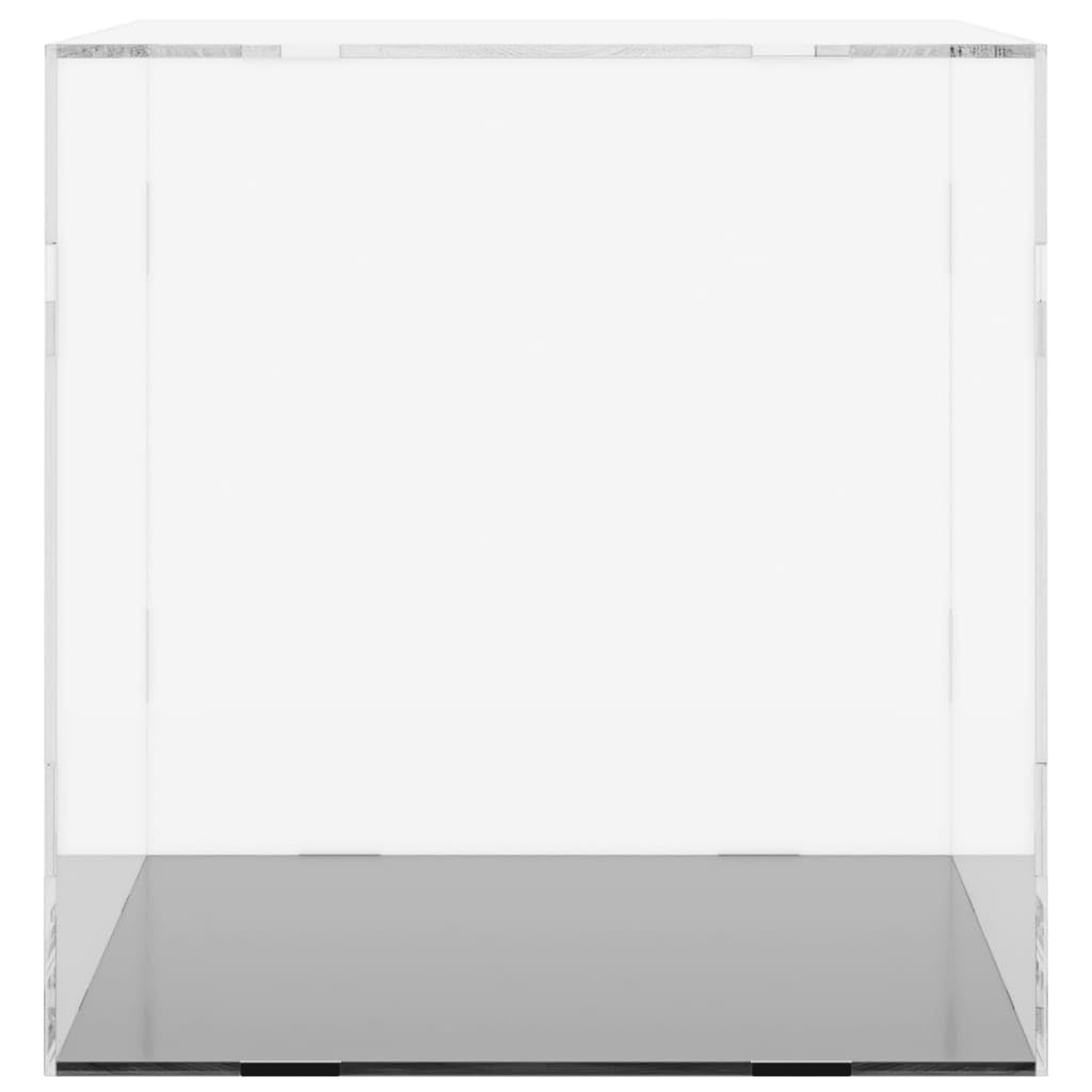 Expositor acrílico 56 x 36 x 37 cm negro transparente caja protectora a prueba de polvo para coleccionables, juguetes y modelos, montaje sin pegamento