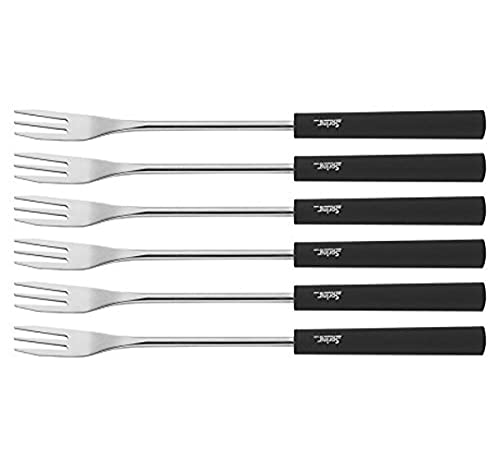 Spring 2890290606 Basic Lot de 6 fourchettes à fondue Noir