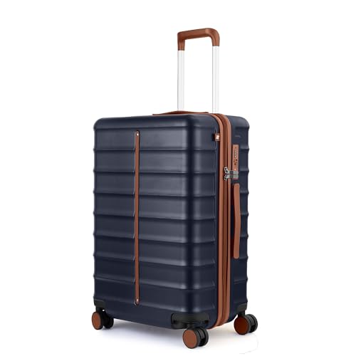 Image of Assembly Polycarbonate Medium Suitcase 24 Inches | Hard-Sided Trolley Bag with Premium Weekender Water Resistant Duffle Bag | 80L + 40L | Blue | Odyssey