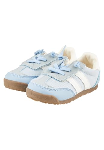 Sterntaler Sneaker uni Baby- & Kinderschuh mit Klettverschluss Sterntaler Logo rutschfester Sohle Oberstoff aus Polyurethan & Baumwolle Hellblau Größe 27