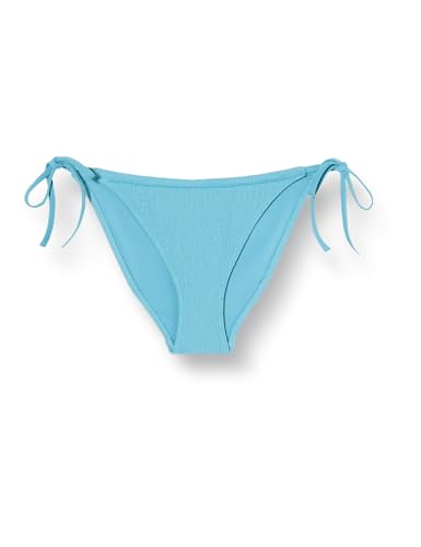 Calvin Klein Women's String Side Tie Bikini Bottoms with Logo Badge, Blue (Adriatic Blue), XS
