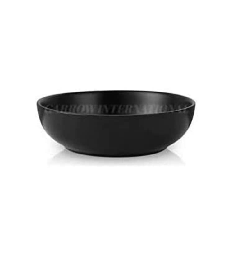 GARROW International Melamine Unbreakable Cereal Bowls Set - Soup Bowls, Lightweight Deep Bowl for Kitchen and Family Dinner, Dishwasher Microwave Safe, Set of Black1