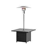 ASJMR 45,000 BTU Patio Heater for Outdoor Use with Square Table Design, Stainless Steel Burner & Aluminum Reflector, for Garden, Lawn, Sunroom,38' × 38' × 82.6'