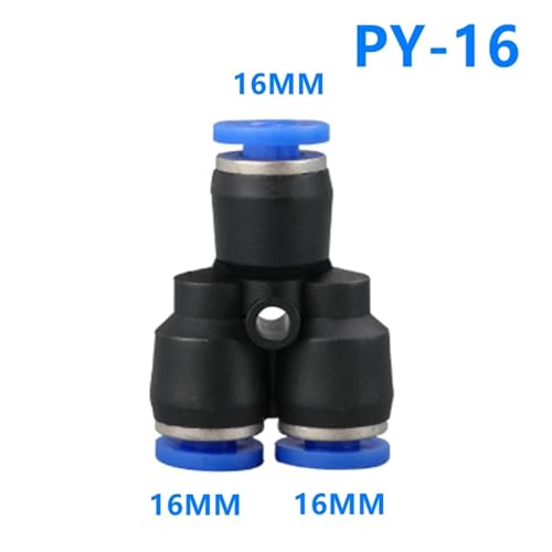 Accesorio de tubería de plástico PY-16 conector neumático de unión rápida en Y 3