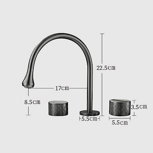 Robinet d'évier à bec pivotant 360 et mitigeur eau chaude et froide