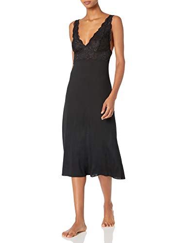Vêtement de nuit femme Natori Zen Floral robe longue noire grande taille