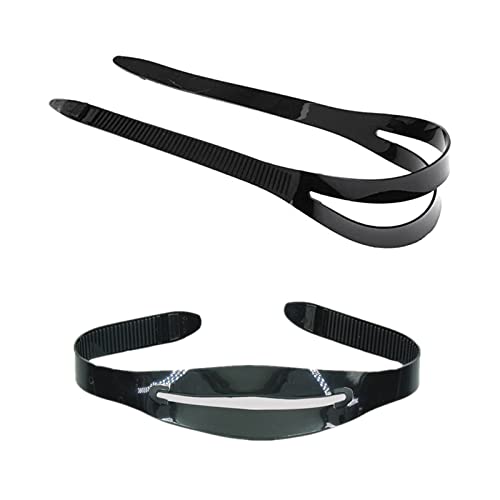 Midremer 2 Pieces Silicone Dive Mask Strap Replacement, Universal Flexible Silicone Swim Eyewear Accessories Black Head Band for Scuba Diving Swimming Goggles Glasses Eyewear