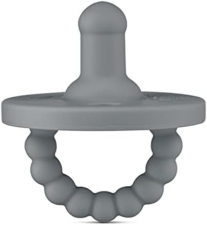 Ryan & Rose Cutie PAT Pacifier Teether (Stage 1, Charcoal)