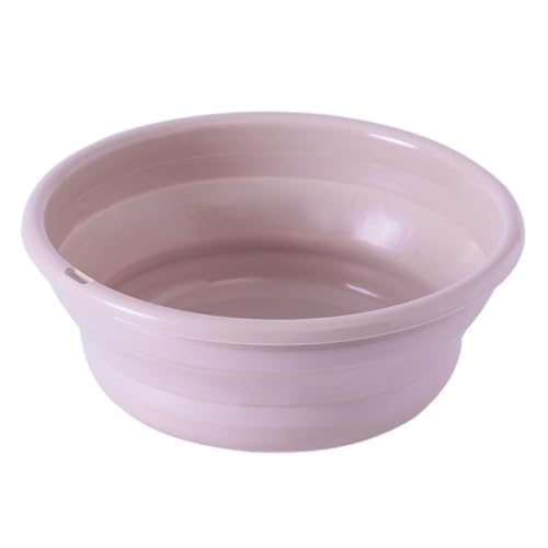ZITIXO 洗面器 折りたたみ 洗い桶 バケツ たらい 湯おけ キッチン 洗濯 掃除 足浴 多機能 北欧風 ポータブル屋外洗面器 小世帯 小さ洗面器 コンパクト収納 省スペース 吊り下げ可能 格納式シャンプー洗顔器 旅行用 簡単収納 (中サイズ,ピンク)