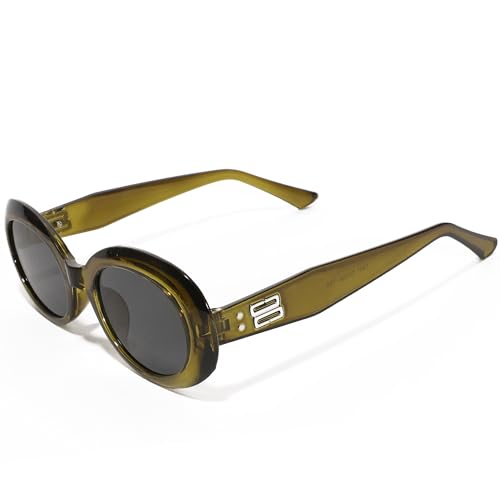 Retro Oval Sunglasses for Women Men 90s Style Vintage Small Sun Glasses UV400 Protection Shades 10122