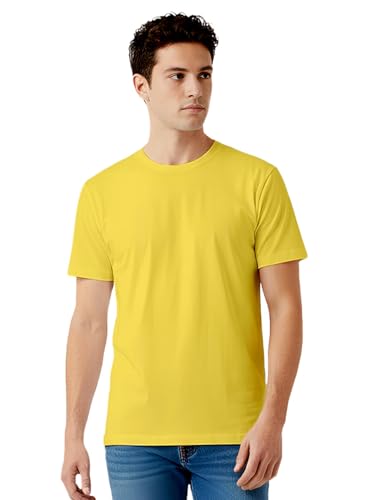 Image of 100% PIMA Cotton T Shirt for Man | Premium Men T-Shirts Regular Fit | Half Sleeve Round Neck Cotton Tshirt for Man | Mens Tees Made for Indian Climate | Available in 10 Colours