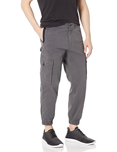 Image of Hugo Boss Men's Cargo Twill Cotton Mix Pants, Asphalt Grey, 30 Regular