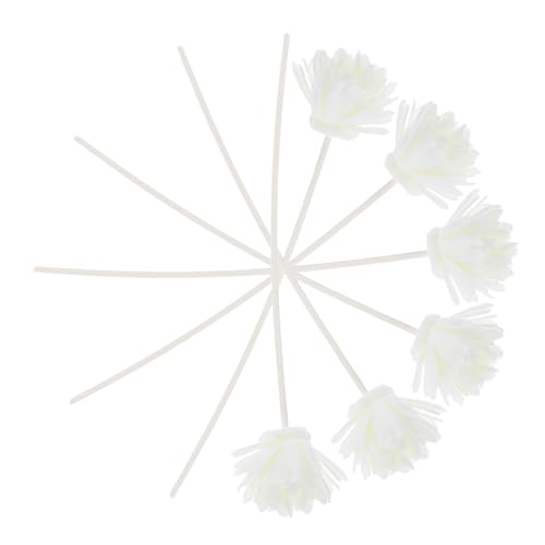 RORPOIR 6pcs Flower Rattan Diffuser Sticks Replacement for Home Decor Continuous Fragrance Distribution Elegant Decorative Accessory Simulation Chrysanthemum Design