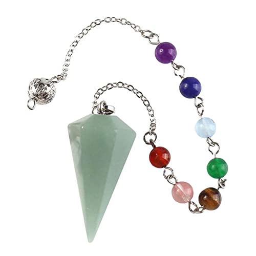 Pêndulo de cristal de ametista natural - Dowsing Pendulum com Chain | Cristal de Cura para Cura de R