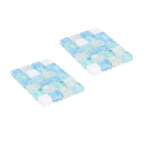 BUGUUYO Haustier Kühlplatte Kühlbett 2 Stück 10x6,5cm Langlebiges Kunststoff Kühlnest Für Kaninchen Hamster Meerschweinchen Sommerkühlung