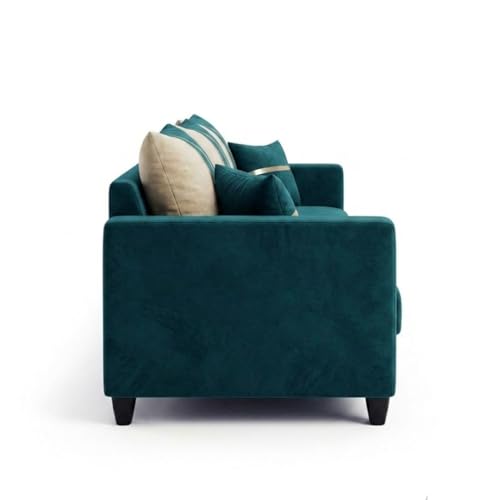 Image of Jester Plush Comfort Sofa | 3 Seater | Luxury Velvet Suede Fabric | Modern Living Room Sofa | Green Teal