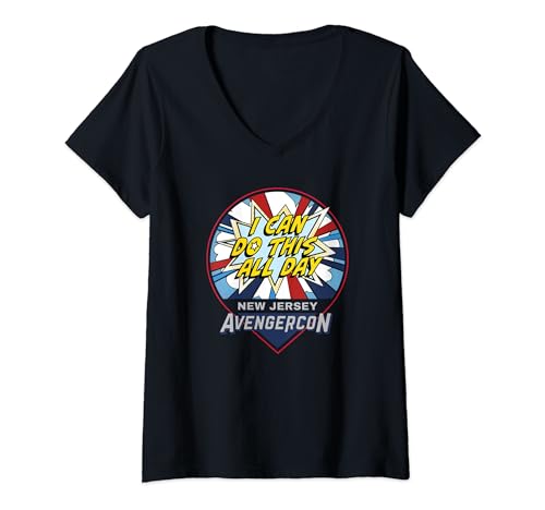 T-shirt Ms. Marvel Avengerscon Captain America col V idée cadeau parfaite pour femme fan