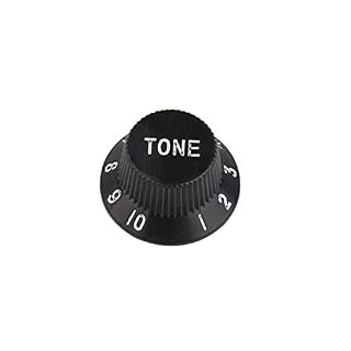 Musiclily Métrique Boutons Strat 1 Volume et 2 Tonalité Knobs pour Guitare électrique Fender Stratocaster, Noir – Image 5