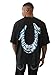 True Religion Men's Short Sleeve Painted HS Oversized Tee – Graphic T-Shirt – Casual Fit- Jet Black, XL