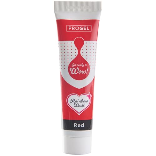 Colorant alimentaire professionnel Rainbow Dust ProGel, rouge 25 g