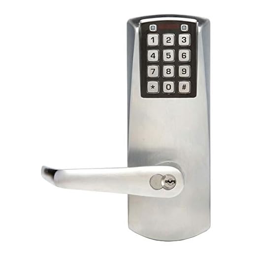 Kaba E-Plex E2031BLL-626-41 Lever Electronic Push Button Lock Cylindrical Prep For SFIC (Less Core)